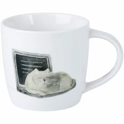 Maxwell and Williams Marc Martin Feline Friends Mug 400ml - Computer Cat