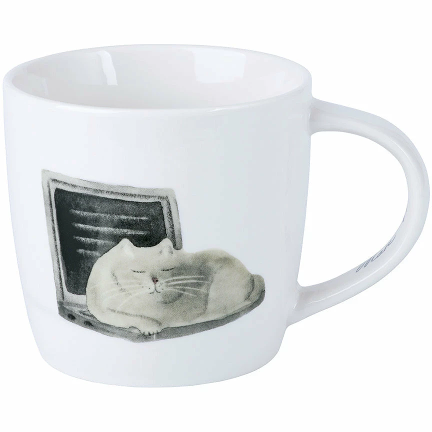 Maxwell and Williams Marc Martin Feline Friends Mug 400ml - Computer Cat 3 Maxwell and Williams Marc Martin Feline Friends Mug 400ml - Computer Cat