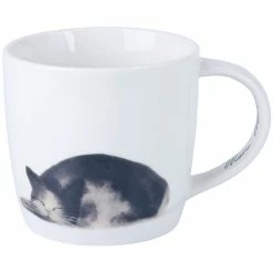 Maxwell and Williams Marc Martin Feline Friends Mug 400ml - Afternoon Snooze