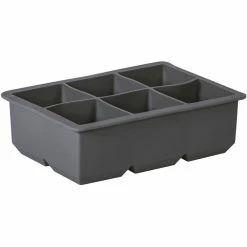 Avanti King Cube 6 Cup Silicone Ice Cube Tray - Charcoal