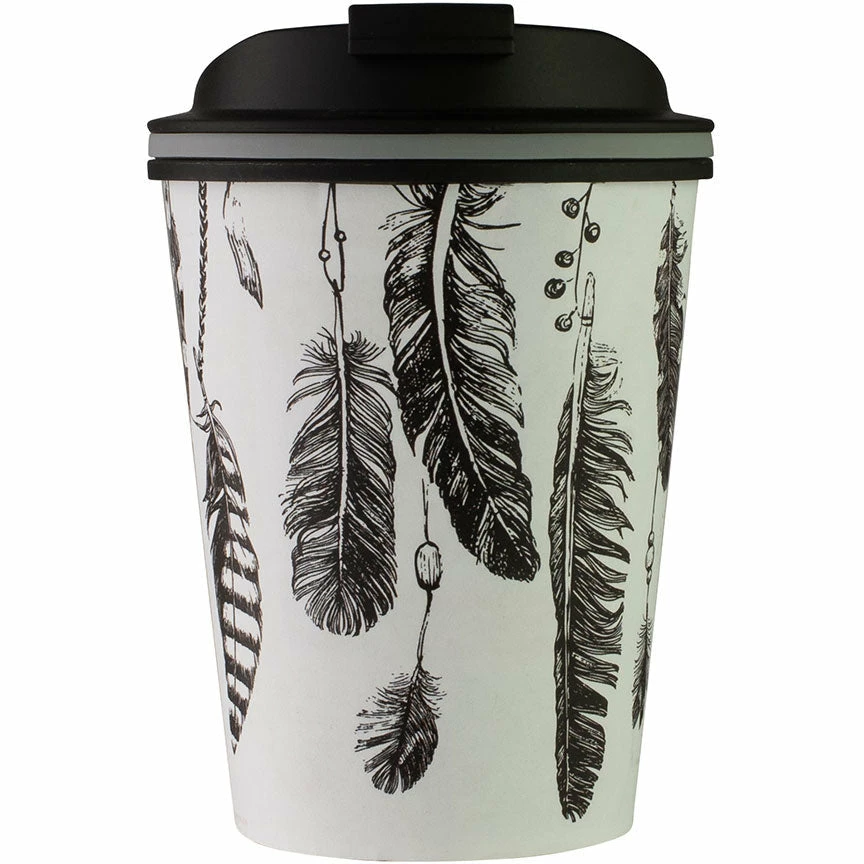 Avanti Go Cup Reusable Coffee Cup 280ml (8oz) - Feathers 3 Avanti Go Cup Reusable Coffee Cup 280ml (8oz) - Feathers