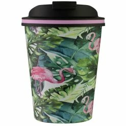 Avanti Go Cup Reusable Coffee Cup 280ml - Flamingo Leaf