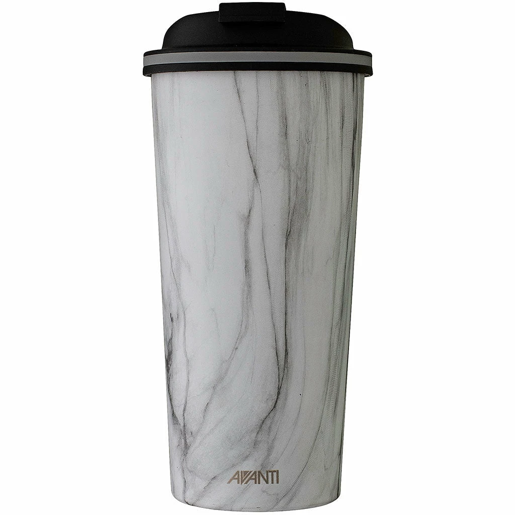 Avanti Go Cup Reusable Coffee Cup 473ml - White Marble 3 Avanti Go Cup Reusable Coffee Cup 473ml - White Marble