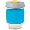 Avanti Glass Gocup Reusable Coffee Cup 355ml - Blue/grey/yellow -Drinkware Shop 13838 1024x1024