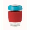 Avanti Glass Gocup Reusable Coffee Cup 355ml - Red/aqua/grey -Drinkware Shop 13842 1024x1024