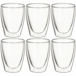 Avanti Caffe Twin Wall Glasses Set of 6 - 250ml