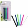 D.Line Silicone Cocktail Straws Set 5 W/ Brush (Assorted Colours) -Drinkware Shop 3438 1 1024x1024