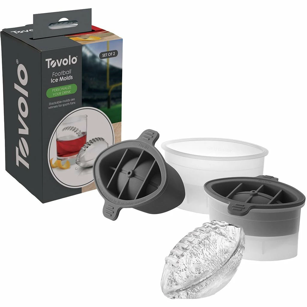 Tovolo Football Ice Mould Set 2 3 Tovolo Football Ice Mould Set 2