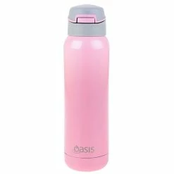 Oasis Insulated Sports Bottle With Straw Stainless Steel 500ml - Soft Pink
