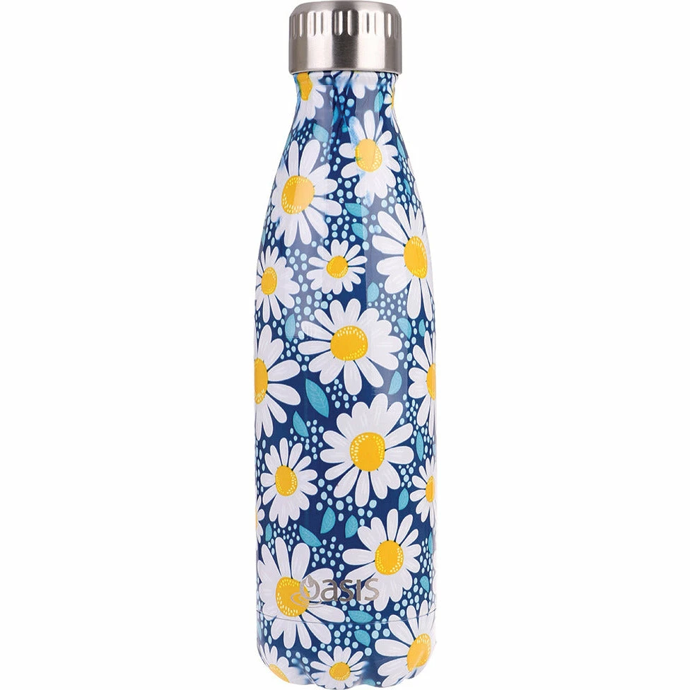 Oasis Insulated Drink Bottle 500ml Stainless Steel Double Wall - Summer Daisy 3 Oasis Insulated Drink Bottle 500ml Stainless Steel Double Wall - Summer Daisy