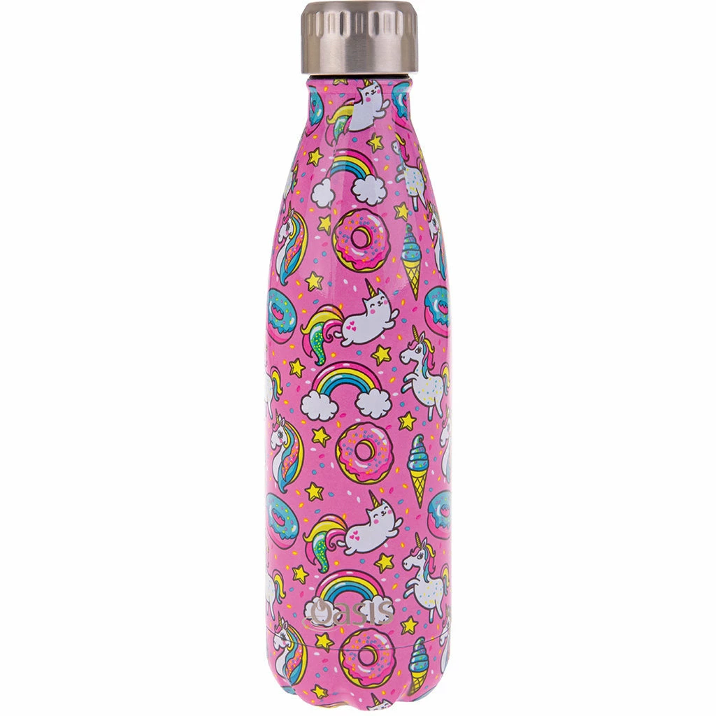 Oasis Insulated Drink Bottle 500ml - Unicorns 3 Oasis Insulated Drink Bottle 500ml - Unicorns