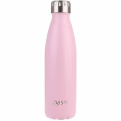 Oasis Drink Bottle 500ml Stainless Steel Double Wall Insulated - Matte Carnation