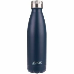 Oasis Drink Bottle 500ml Stainless Steel Double Wall Insulated - Matte Navy