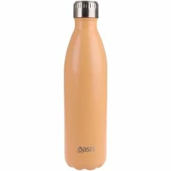 Oasis Drink Bottle 500ml Stainless Steel Double Wall Insulated - Matte Rockmelon