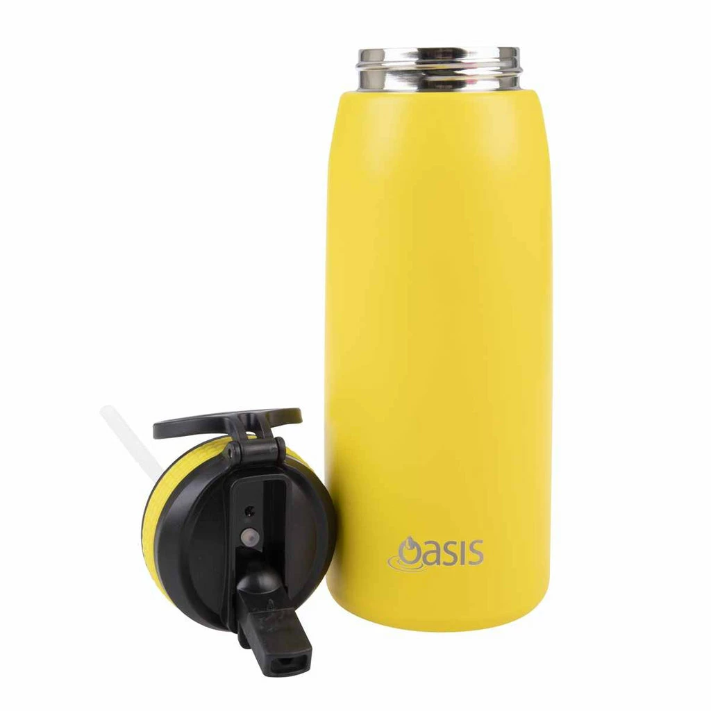 Oasis Insulated Sports Bottle Sipper Straw 780ml Neon Yellow 5 Oasis Insulated Sports Bottle Sipper Straw 780ml Neon Yellow - Image 3