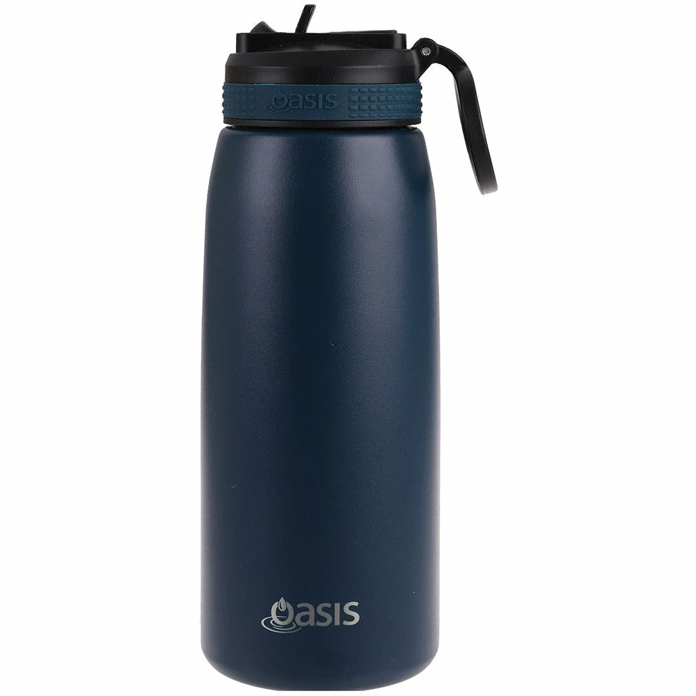 Oasis Insulated Sports Bottle Sipper Straw 780ml Navy 3 Oasis Insulated Sports Bottle Sipper Straw 780ml Navy