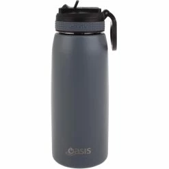 Oasis Insulated Sports Bottle Sipper Straw 780ml Steel