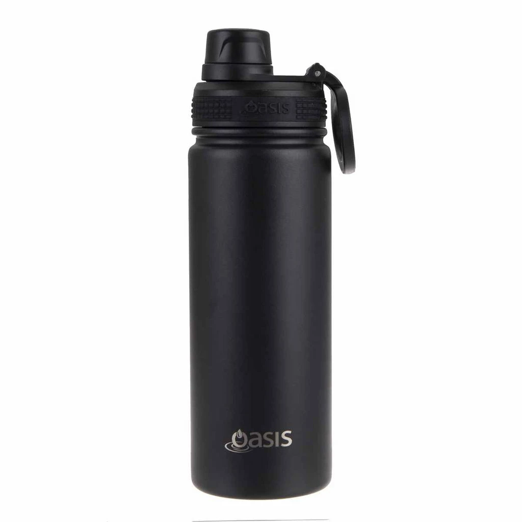 Oasis Insulated Challenger Bottle with Screw Cap 550ml Black 3 Oasis Insulated Challenger Bottle with Screw Cap 550ml Black