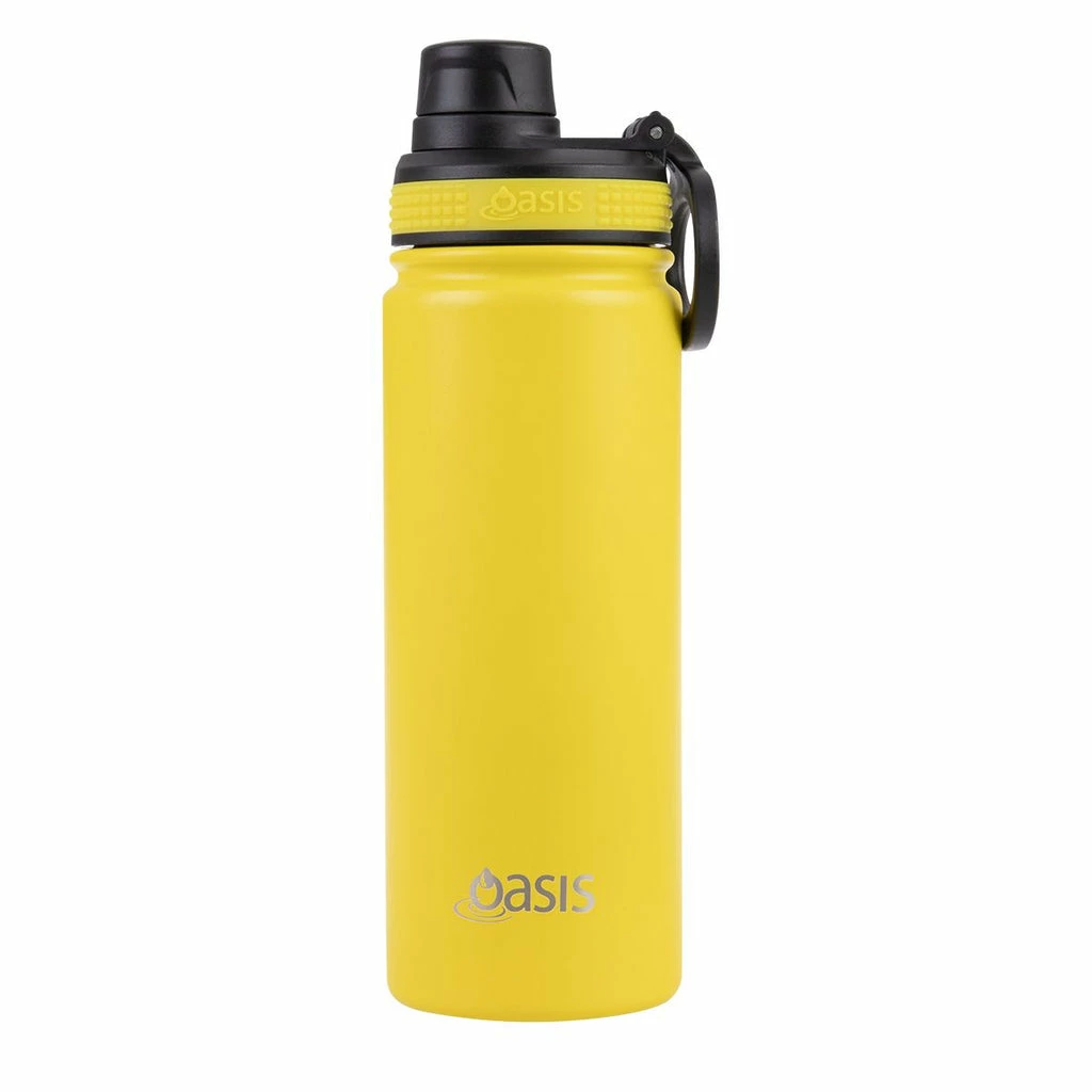Oasis Insulated Challenger Bottle with Screw Cap 550ml Neon Yellow 3 Oasis Insulated Challenger Bottle with Screw Cap 550ml Neon Yellow