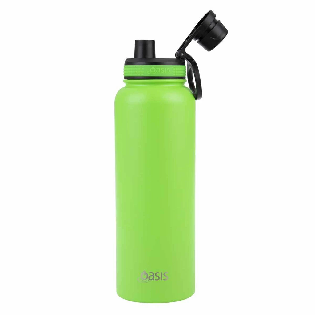 Oasis Insulated Challenger Bottle with Screw Cap 1.1L Neon Green 4 Oasis Insulated Challenger Bottle with Screw Cap 1.1L Neon Green - Image 2