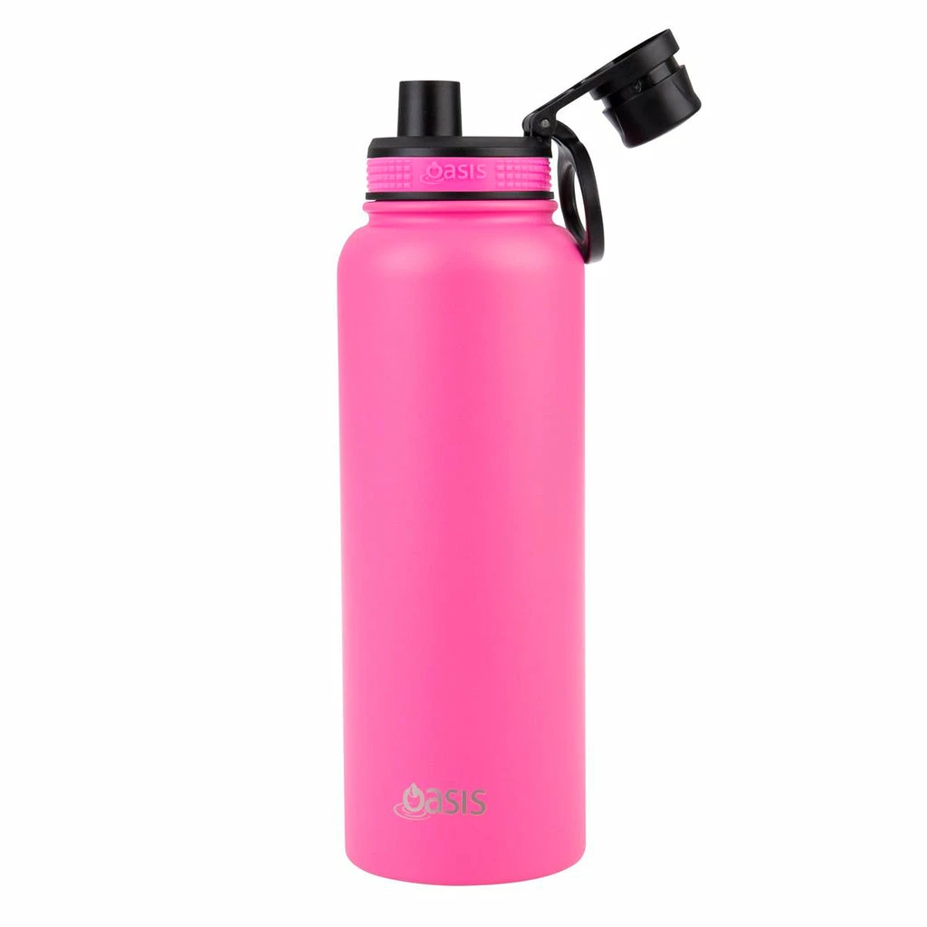 Oasis Insulated Challenger Bottle with Screw Cap 1.1L Neon Pink 4 Oasis Insulated Challenger Bottle with Screw Cap 1.1L Neon Pink - Image 2