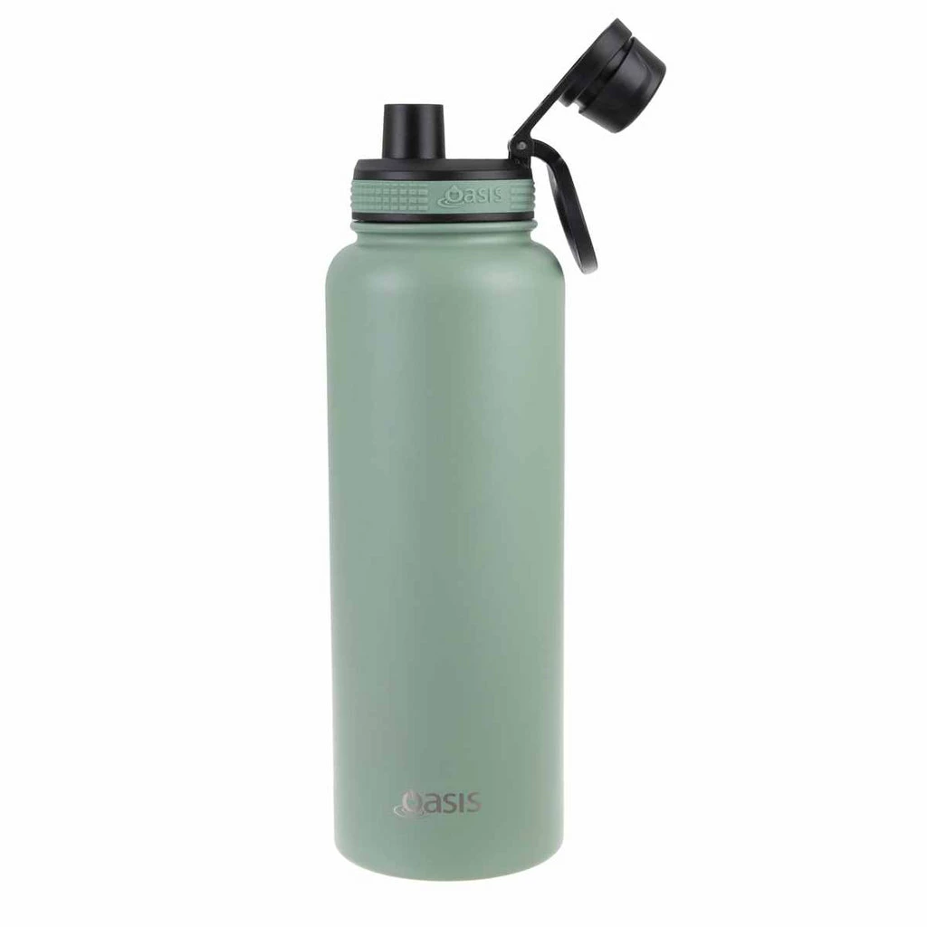 Oasis Insulated Challenger Bottle with Screw Cap 1.1L Sage Green 4 Oasis Insulated Challenger Bottle with Screw Cap 1.1L Sage Green - Image 2