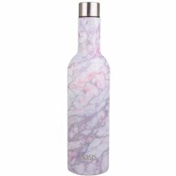 Oasis Double Wall Ins. Wine Traveler 750ml (Silver Quartz)