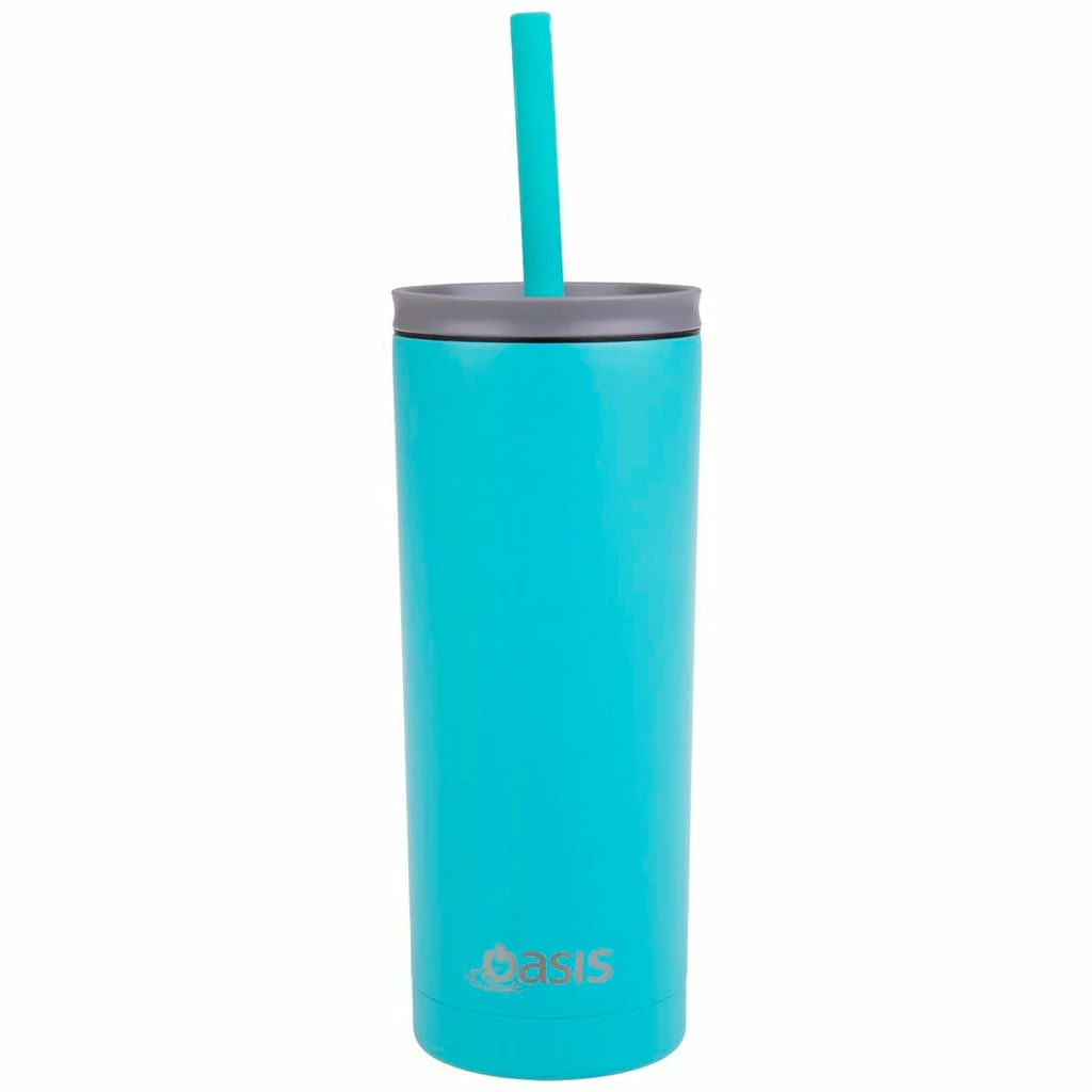 Oasis Super Sipper Insulated Tumbler With Silicone Straw 600ml Torquoise 3 Oasis Super Sipper Insulated Tumbler With Silicone Straw 600ml Torquoise