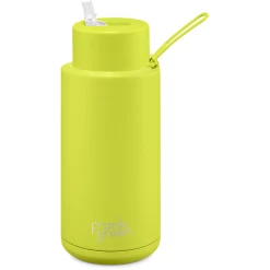 Frank Green 34oz Reusable Bottle - Straw Lid - Neon Yellow