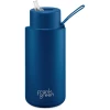 Frank Green 34oz Reusable Bottle - Straw Lid - Deep Ocean -Drinkware Shop 9OCR4S8 FrankGreenUltimateCeramicReusableDrinkBottlewithStraw34oz DeepOcean 1024x1024