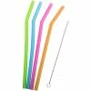 Appetito Translucent Silicone Bent Straws Set 4 With Brush -Drinkware Shop Appetito Kitchenware Matchbox 3439 1 a 1024x1024