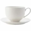 Maxwell and Williams White Basics Diamonds Tea Cup And Saucer 220ml -Drinkware Shop DV0028 1024x1024