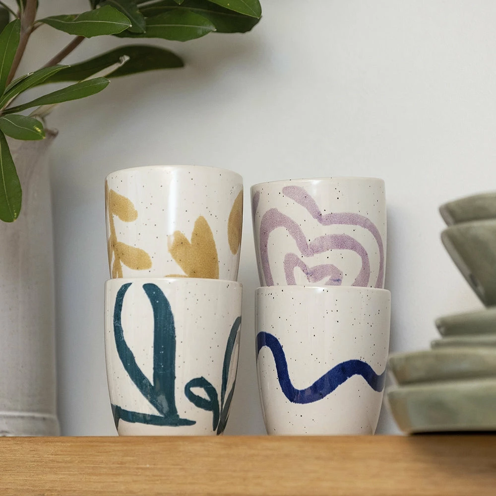 Ecology Nomad Set of 4 Latte Cups 250ml Nature 5 Ecology Nomad Set of 4 Latte Cups 250ml Nature - Image 3