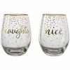 Maxwell and Williams Celebrations Stemless Glass 500ml Set of 2 Naughty Nice Gift Boxed -Drinkware Shop FK0026 1024x1024