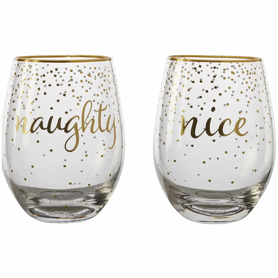 Maxwell and Williams Celebrations Stemless Glass 500ml Set of 2 Naughty Nice Gift Boxed 3 Maxwell and Williams Celebrations Stemless Glass 500ml Set of 2 Naughty Nice Gift Boxed