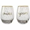 Maxwell and Williams Celebrations Stemless Glass 500ml Set of 2 Mine Yours Gift Boxed -Drinkware Shop FK0027 1024x1024