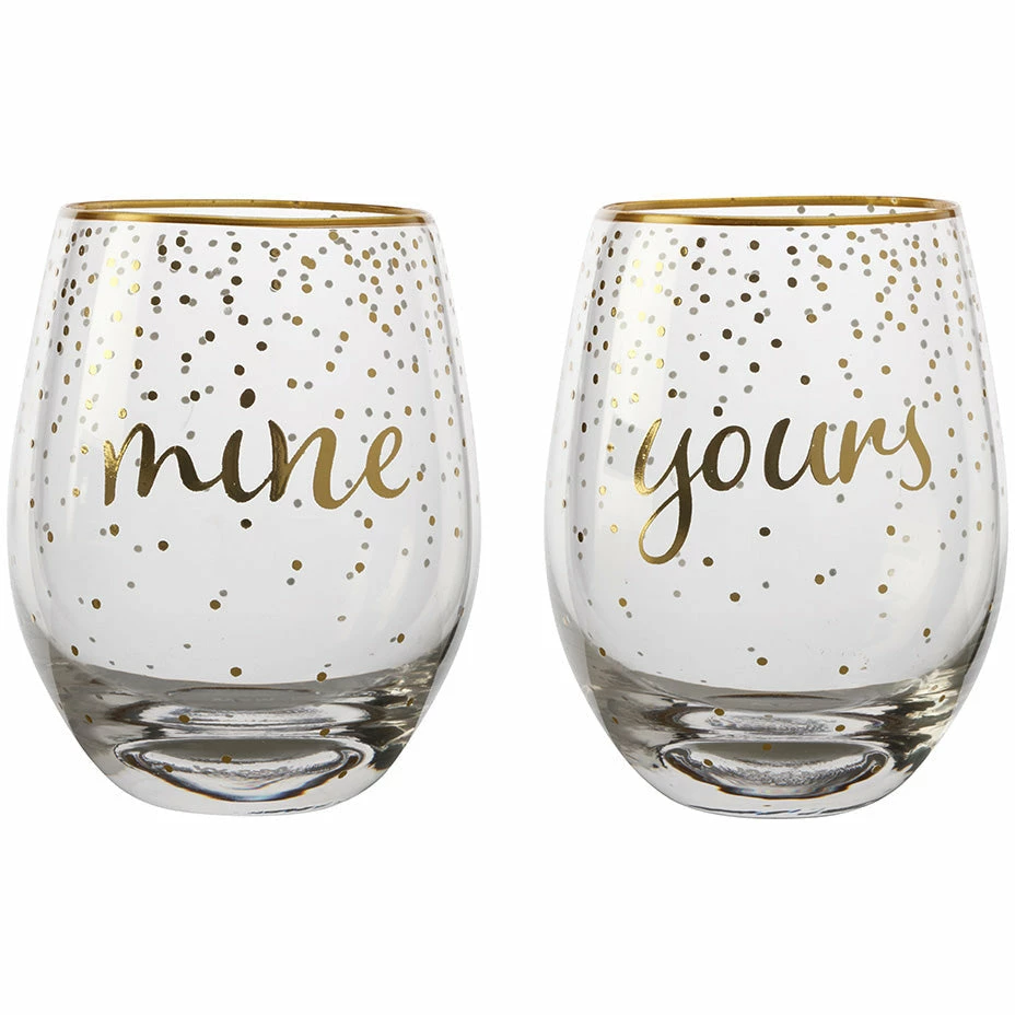 Maxwell and Williams Celebrations Stemless Glass 500ml Set of 2 Mine Yours Gift Boxed 3 Maxwell and Williams Celebrations Stemless Glass 500ml Set of 2 Mine Yours Gift Boxed