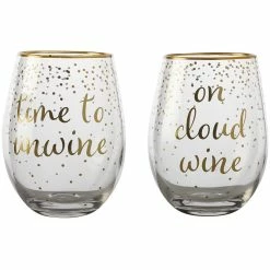 Maxwell and Williams Celebrations Stemless Glass 500ml Set of 2 Unwine Cloud Gift Boxed