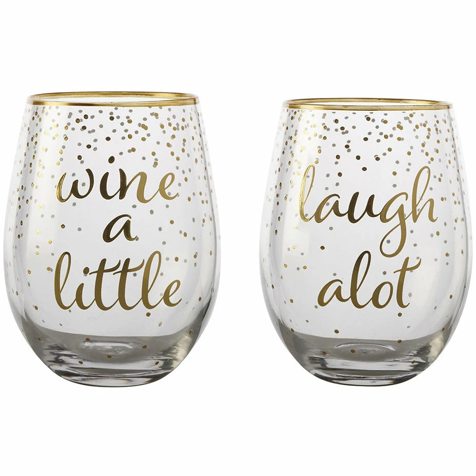 Maxwell and Williams Celebrations Stemless Glass 500ml Set of 2 Wine Laugh Gift Boxed 3 Maxwell and Williams Celebrations Stemless Glass 500ml Set of 2 Wine Laugh Gift Boxed