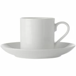 Maxwell and Williams White Basics Straight Demi Cup And Saucer 100Ml