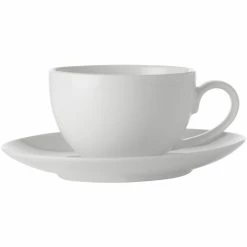 Maxwell and Williams White Basics Coupe Demi Cup And Saucer 100Ml