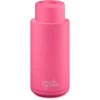 Frank Green 34oz Reusable Bottle - Push Button Lid - Neon Pink 2 Frank Green 34oz Reusable Bottle - Push Button Lid - Neon Pink -Drinkware Shop Frank Green Ceramic 34oz Reusable Bottle Neon Pink Matchbox 1024x1024