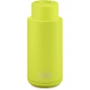 Frank Green 34oz Reusable Bottle - Push Button Lid - Neon Yellow -Drinkware Shop Frank Green Ceramic 34oz Reusable Bottle Neon Yellow Matchbox 1024x1024