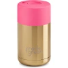 Frank Green Chrome 10oz Limited Edition Gold Ceramic Cup with Neon Pink Push Button Lid -Drinkware Shop Frank Green Matchbox FG SALES BRANDSCOPE ECOM LIMITED EDITION CHROMES CERAMIC 10OZ B02S03C06.21.21 CHROME GOLD NEON PINK 1024x1024