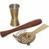 BarCraft Cocktail Tool Set 3pc Brass Gift Boxed 1 BarCraft Cocktail Tool Set 3pc Brass Gift Boxed -Drinkware Shop HK0913 1024x1024