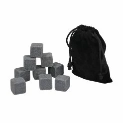 BarCraft Whisky Stone Set of 9 Charcoal Gift Boxed