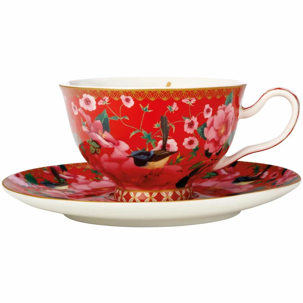 Maxwell and Williams Teas And CS Silk Road Footed Cup And Saucer 200ml - Cherry Red 3 Maxwell and Williams Teas And CS Silk Road Footed Cup And Saucer 200ml - Cherry Red