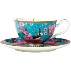 Maxwell and Williams Teas And CS Silk Road Footed Cup And Saucer 200ml - Aqua