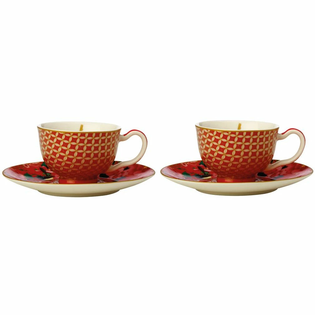 Maxwell and Williams Teas And CS Silk Road Demi Cup And Saucer 85ml Set Of 2 - Cherry Red 3 Maxwell and Williams Teas And CS Silk Road Demi Cup And Saucer 85ml Set Of 2 - Cherry Red