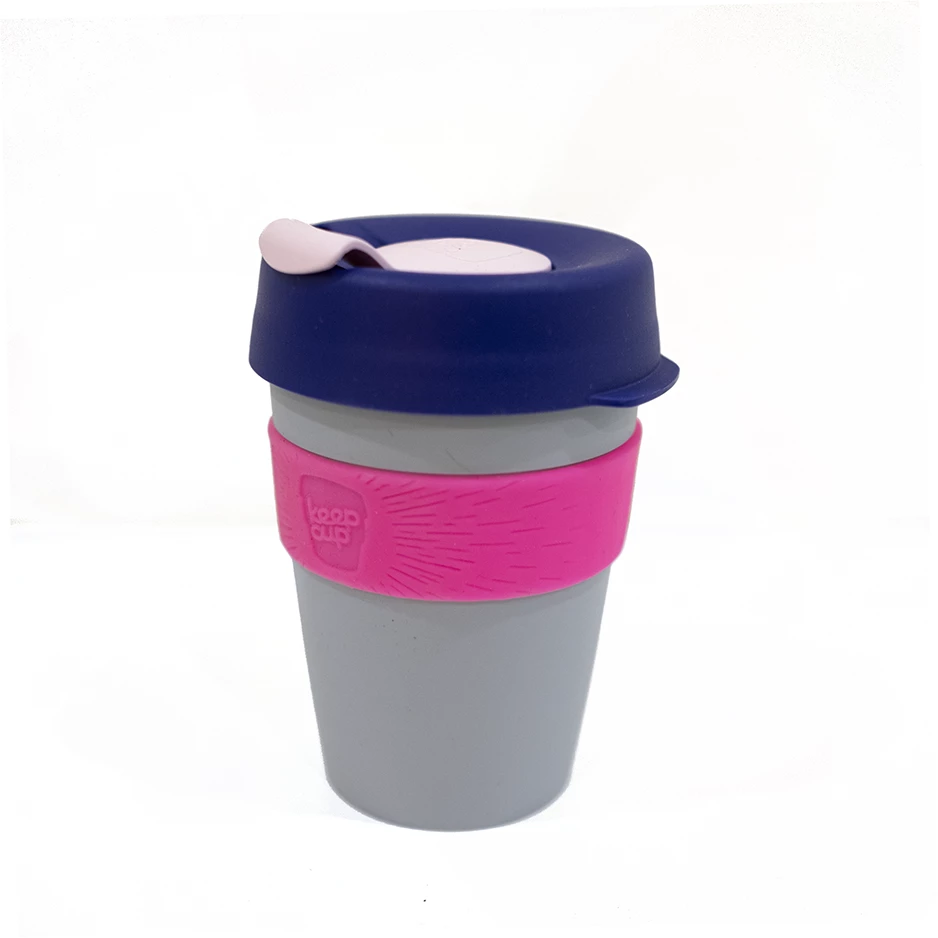 KeepCup Original 12oz Grey Base Pink Band Purple Lid Pink Plug 3 KeepCup Original 12oz Grey Base Pink Band Purple Lid Pink Plug